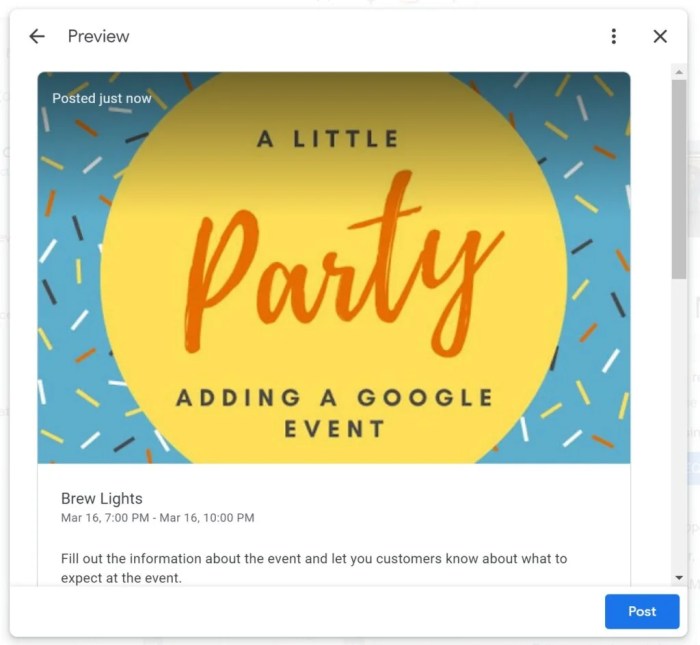 Google Business Profile for event venues